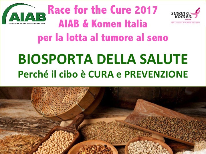 La “BioSporta delle 3S” di AIAB a sostegno di Race for the Cure e delle piccole aziende